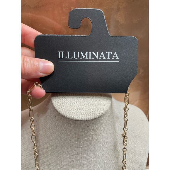 NWT Gold Long Chain Necklace, Turquoise & Teal Accents & Beads & Hammered Gold - Picture 7 of 7